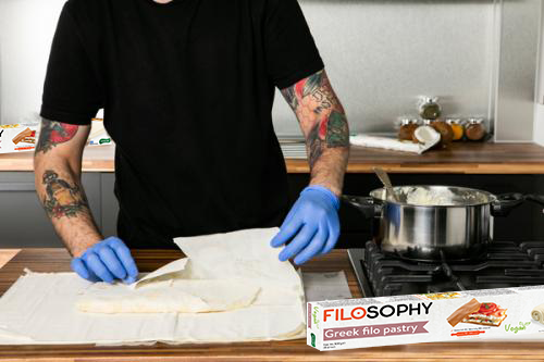 Traditional Greek Coconut Bougatsa pie with Filosophy Filo pastry 5
